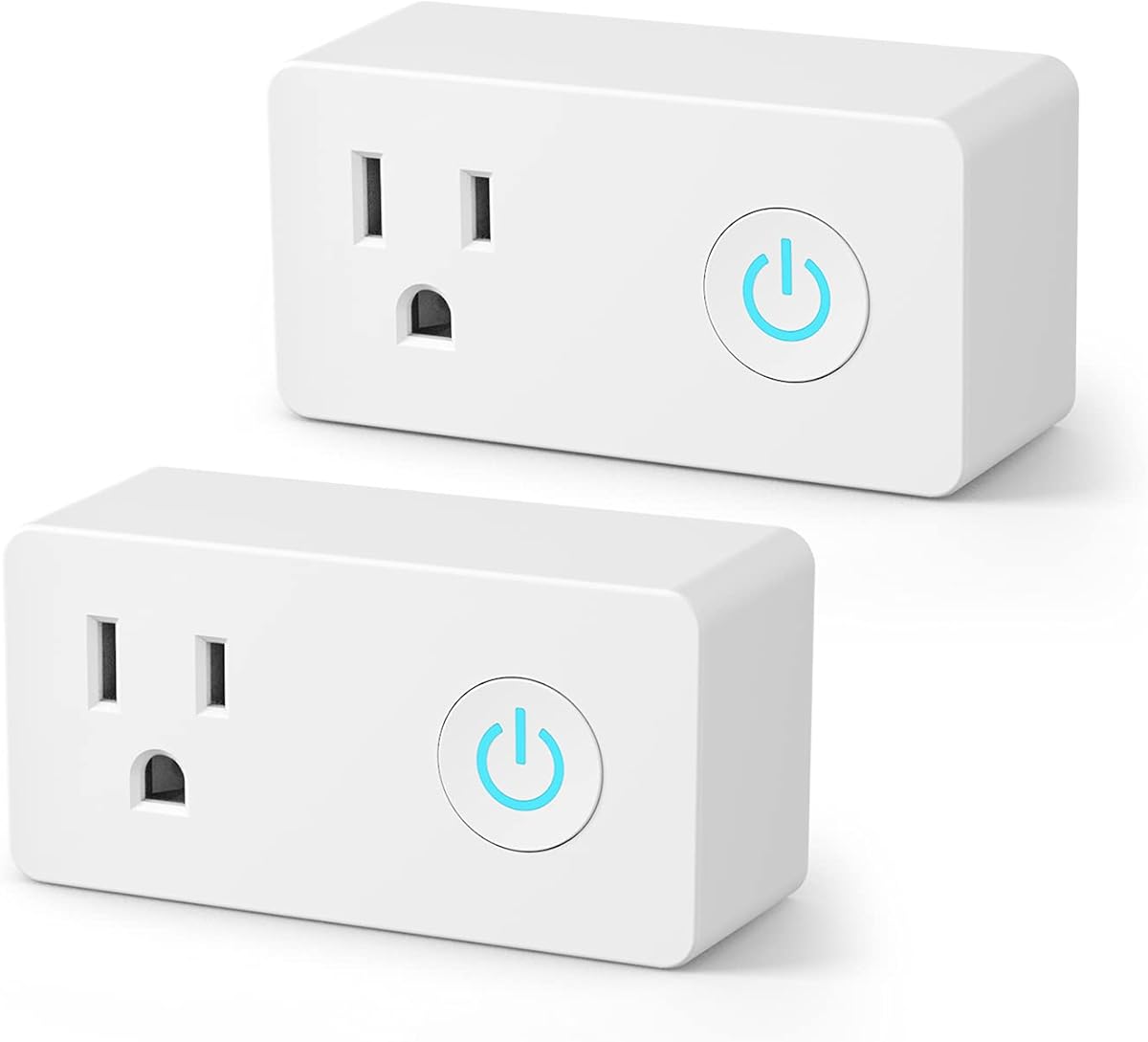 BN-LINK WiFi Heavy Duty Smart Plug Outlet, No Hub Required with Timer Function, White, Compatible with Alexa and Google Assistant, 2.4 Ghz Network Only (2 Pack) 2 Pack for Alexa and Google Assistant