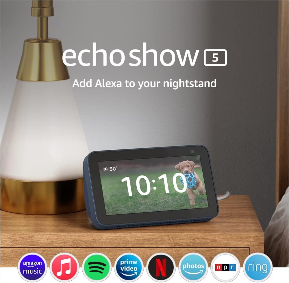 Echo Show 5 (2nd Gen, 2021 release) | Smart display with Alexa and 2 MP camera | Deep Sea Blue