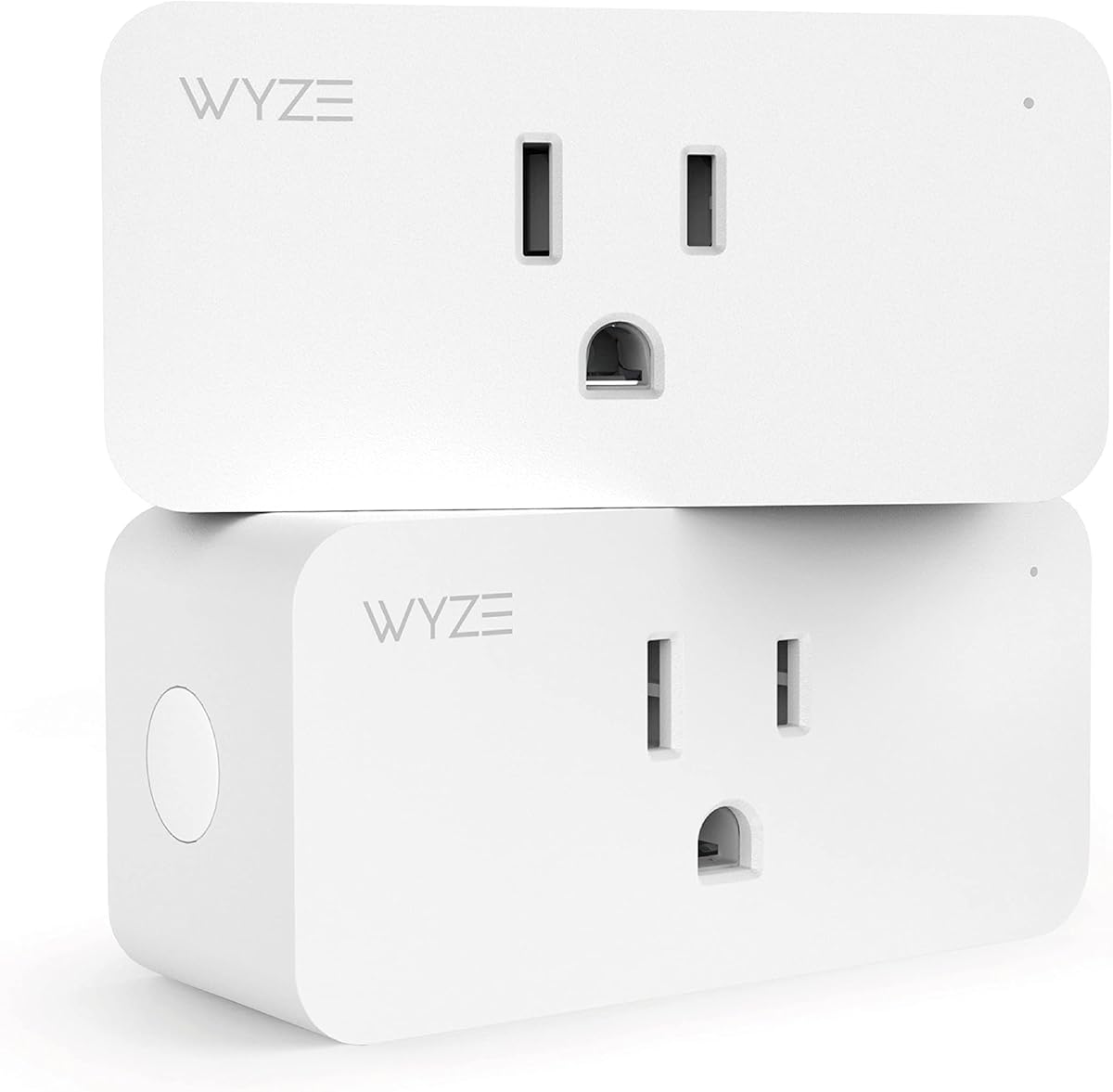 Wyze Plug, 2.4GHz WiFi Smart Plug, Works with Alexa, Google Assistant, IFTTT, No Hub Required, Two-Pack, White Two-Pack Indoor Smart Plug 2-Pack