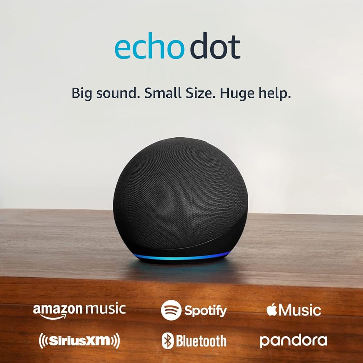 Amazon Echo Dot (newest model), Vibrant sounding Alexa speaker, Great for bedrooms, dining rooms and offices, Charcoal Charcoal Device only